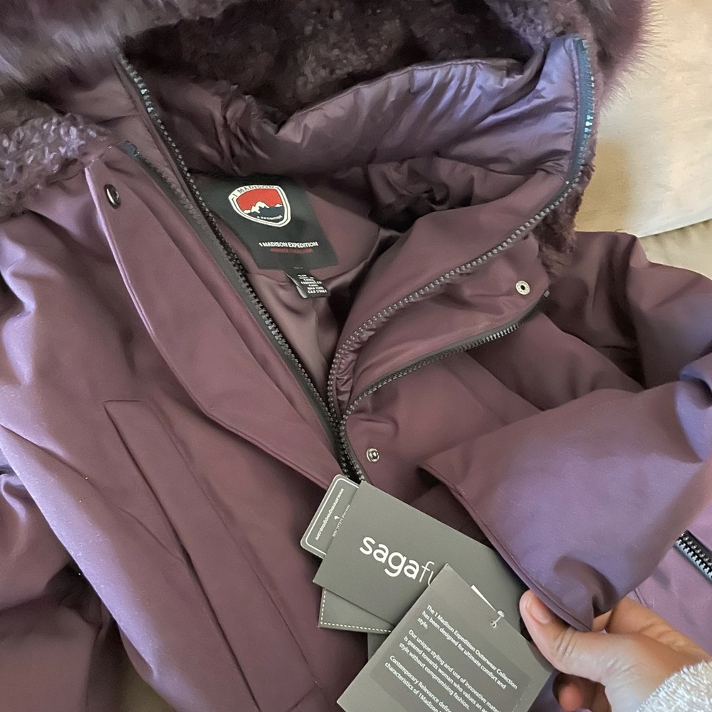 1 Madison Expedition Fox Fur-Trim Down Parka Coat